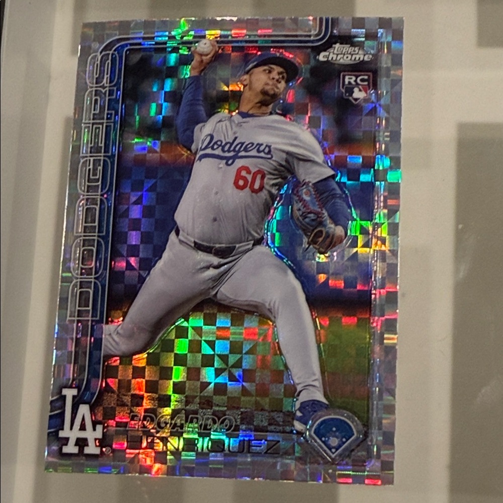 Topps Chrome Dodgers Baseball Card Edgardo henriquez